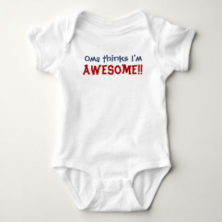 Oma Thinks I'm Awesome! Baby Infant Bodysuit