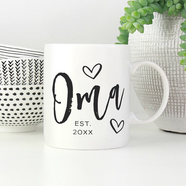 Oma Year Established Grandma Coffee Mug (Creator Uploaded)