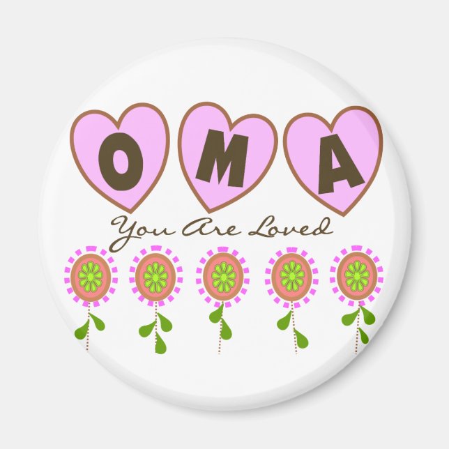 "Oma You Are Loved"---Mother's Day Gifts Magnet (Front)