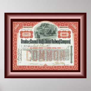 Omaha and Council Bluffs Street Railway ~   Poster