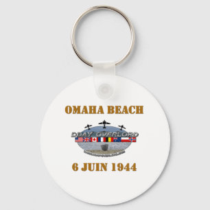 Omaha Beach 1944 Key Ring