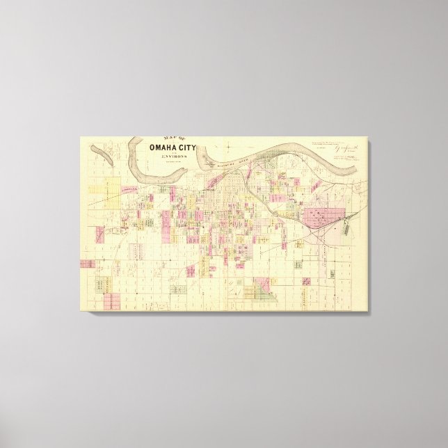 Omaha City, Nebraska Canvas Print (Front)
