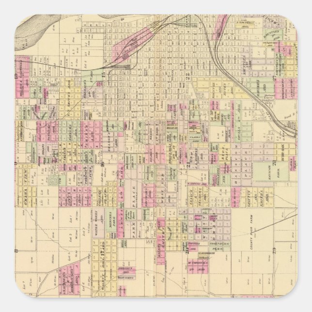 Omaha City, Nebraska Square Sticker (Front)