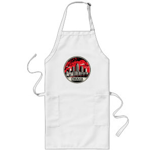 Omaha City Nebraska USA Long Apron