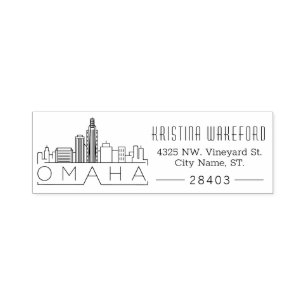 Omaha   Custom Address  Self-inking Stamp