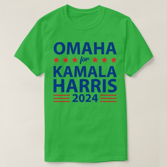 Omaha for KAMALA HARRIS for PRESIDENT 2024 T-Shirt (Design Front)