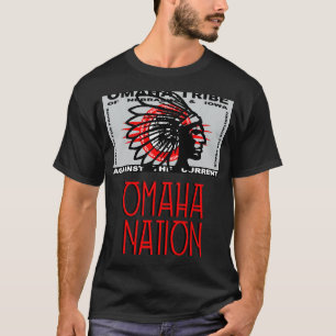 Omaha Nation Flag Indigenous Native American Headd T-Shirt