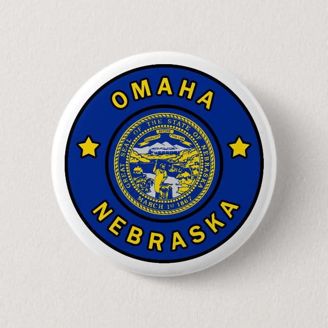 Omaha Nebraska 6 Cm Round Badge (Front)