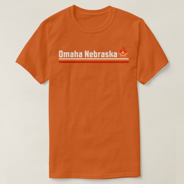 OMAHA NEBRASKA CAMPFIRE  T-Shirt (Design Front)