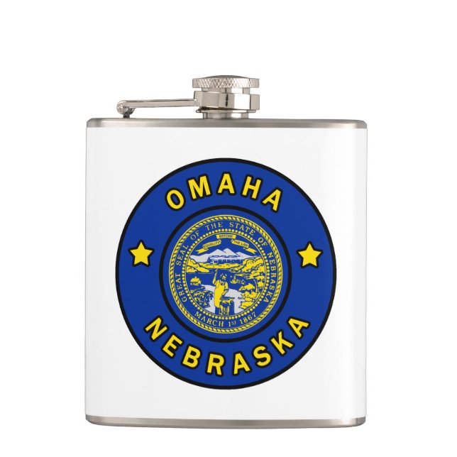 Omaha Nebraska Hip Flask (Front)