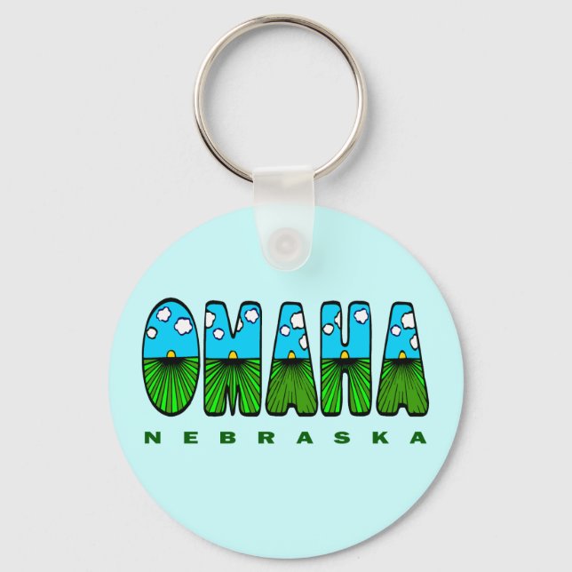 OMAHA NEBRASKA KEY RING (Front)