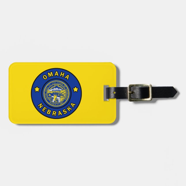 Omaha Nebraska Luggage Tag (Front Horizontal)