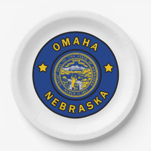 Omaha Nebraska Paper Plate