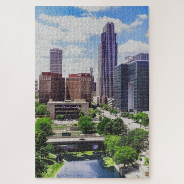 Omaha Nebraska Skyline Jigsaw Puzzle (Vertical)