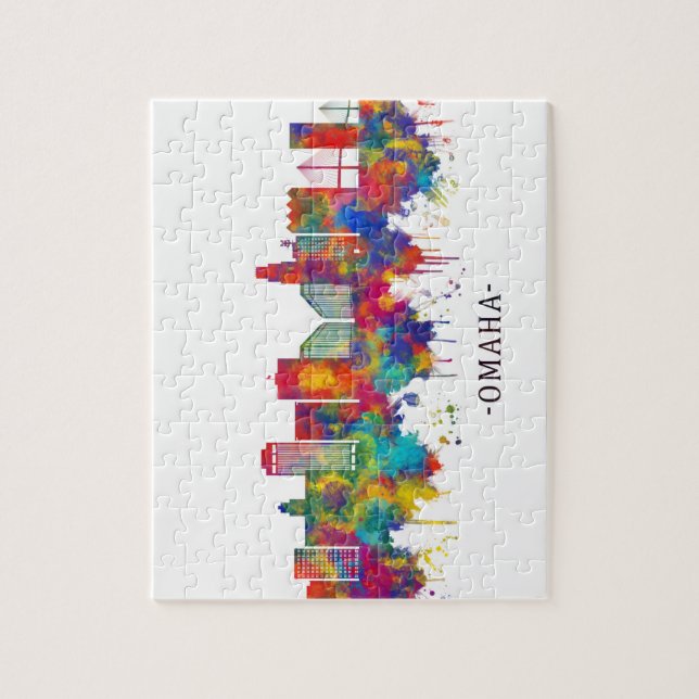 Omaha Nebraska Skyline Jigsaw Puzzle (Vertical)