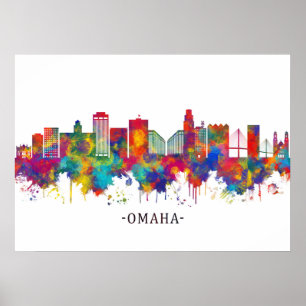 Omaha Nebraska Skyline Poster