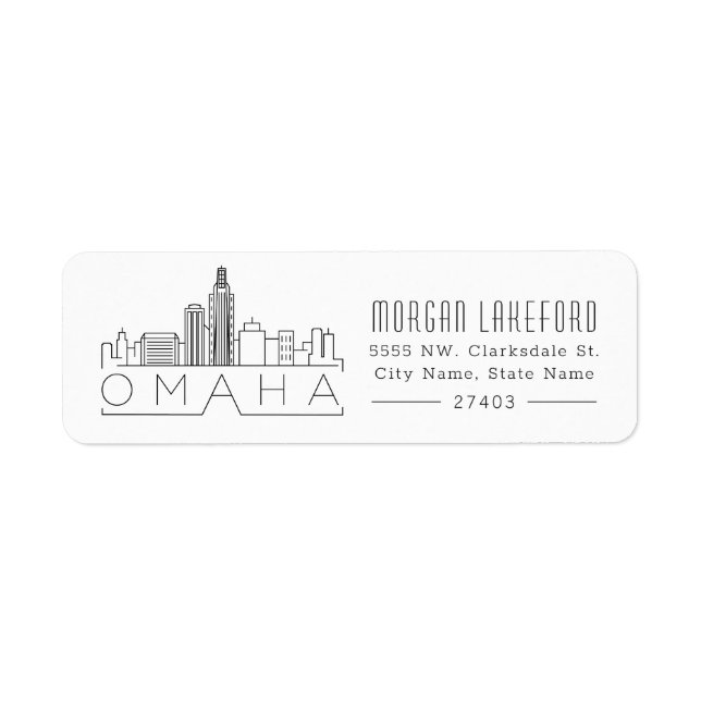 Omaha Nebraska Stylised Skyline | (Front)