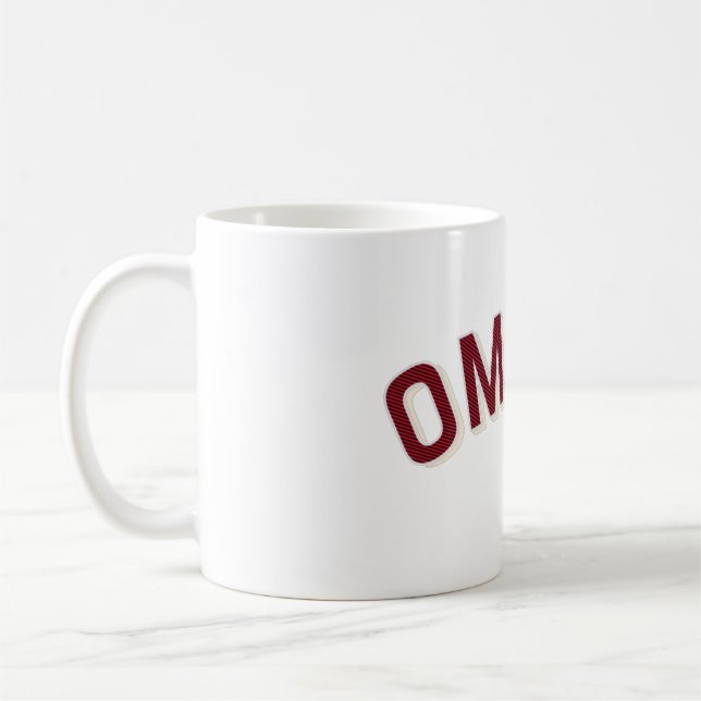 Omaha, Nebraska Vintage Arch Coffee Mug (Left)