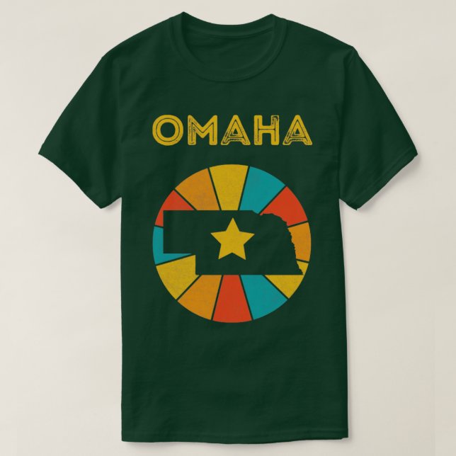 Omaha Nebraska Vintage Distressed Souvenir  T-Shirt (Design Front)