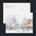 Omaha Nebraska Watercolor Landscape Travel Holiday Postcard<br><div class="desc">Omaha Nebraska,  USA Watercolor Landscape Watercolor Landscape Wedding,  If you need any further customization please feel free to email me on yellowfebstudio@gmail.com. or message via Zazzle.</div>