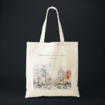 Omaha Nebraska Watercolor Landscape Wedding Tote Bag<br><div class="desc">Omaha Nebraska,  USA Watercolor Landscape Watercolor Landscape Wedding,  If you need any further customization please feel free to email me on yellowfebstudio@gmail.com. or message via Zazzle.</div>