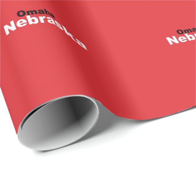 Omaha, Nebraska Wrapping Paper (Roll Corner)