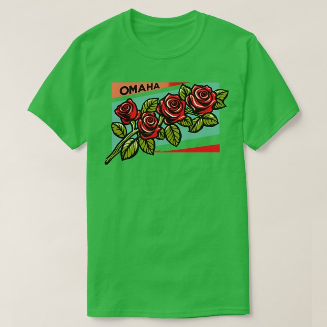 Omaha Roses T-Shirt (Design Front)