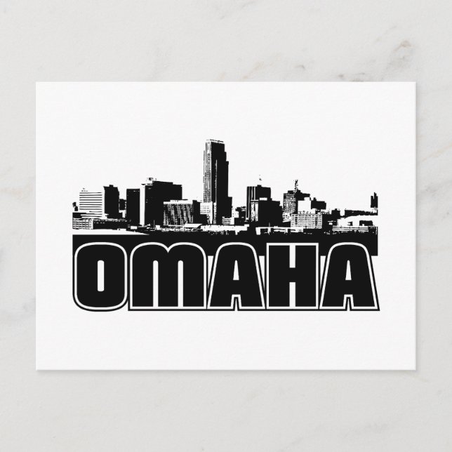 Omaha Skyline Postcard (Front)