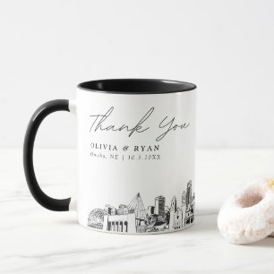 Omaha Wedding Minimal Custom Coffee Mug