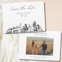 Omaha Wedding Modern Save the Date