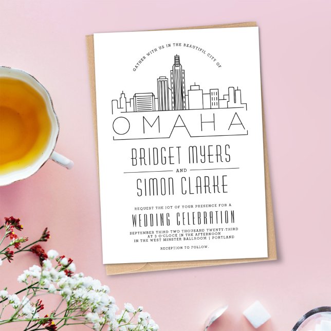 Omaha Wedding | Stylised Skyline Invitation (Creator Uploaded)