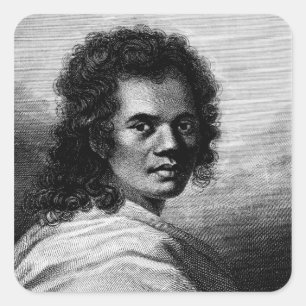 Omai, engraved by J.Caldwall, 1777 Square Sticker