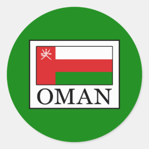 Oman Classic Round Sticker