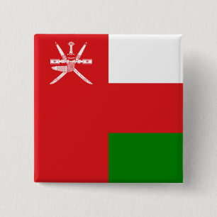 Oman Flag 15 Cm Square Badge