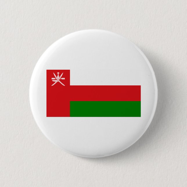 Oman Flag 6 Cm Round Badge (Front)