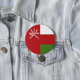 Oman flag 7.5 cm round badge