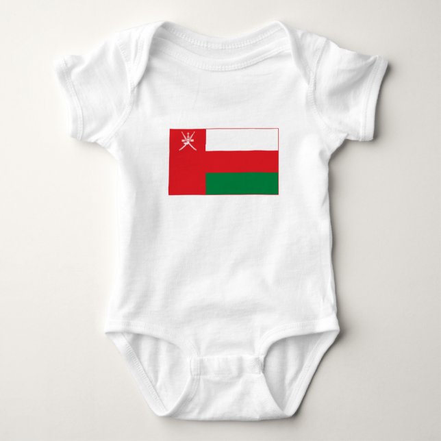 Oman Flag Baby Bodysuit (Front)