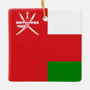 Oman Flag Ceramic Ornament