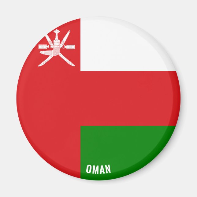Oman Flag Charming Patriotic Magnet (Front)