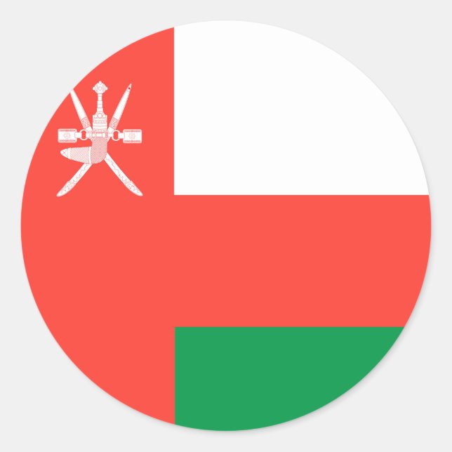 Oman Flag Classic Round Sticker (Front)