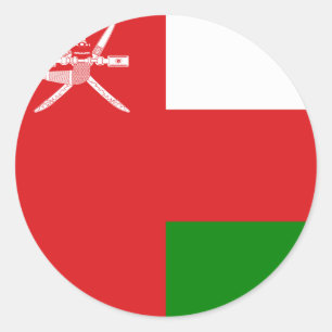 Oman Flag Classic Round Sticker