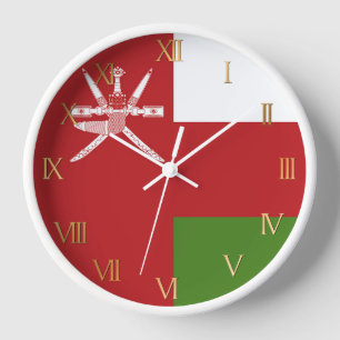 Oman flag clock