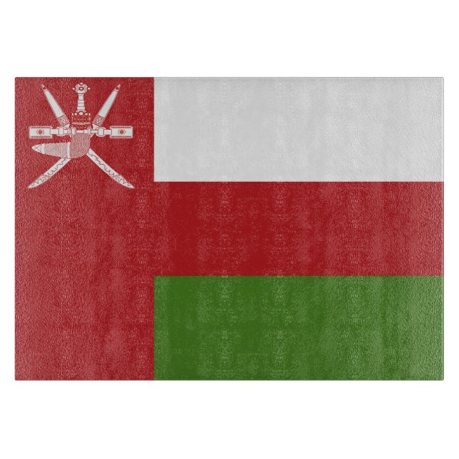 Oman flag cutting board (Front)