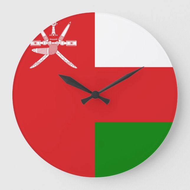 Oman Flag Large Clock (Front)