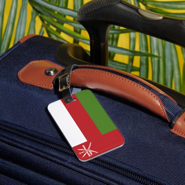 Oman flag luggage tag (Front Insitu 1)