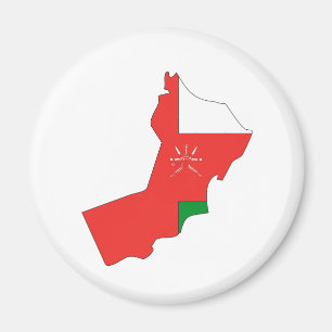 Oman Flag Map full size Magnet