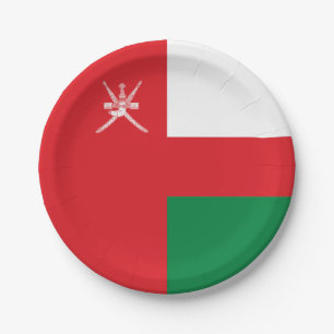 Oman Flag Paper Plate