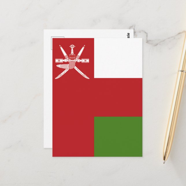 Oman flag postcard (Front/Back In Situ)