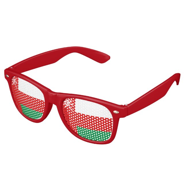 Oman Flag Retro Sunglasses (Angled)
