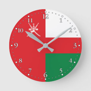 Oman Flag Round Clock